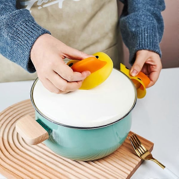 2 paria Mini Söpö Ankka Kuvio Lämmönkestävät Käsineet Ruoanlaittoon, Leivontaan ja Patapidikkeeksi, Lämmönkestävät Käsineet
