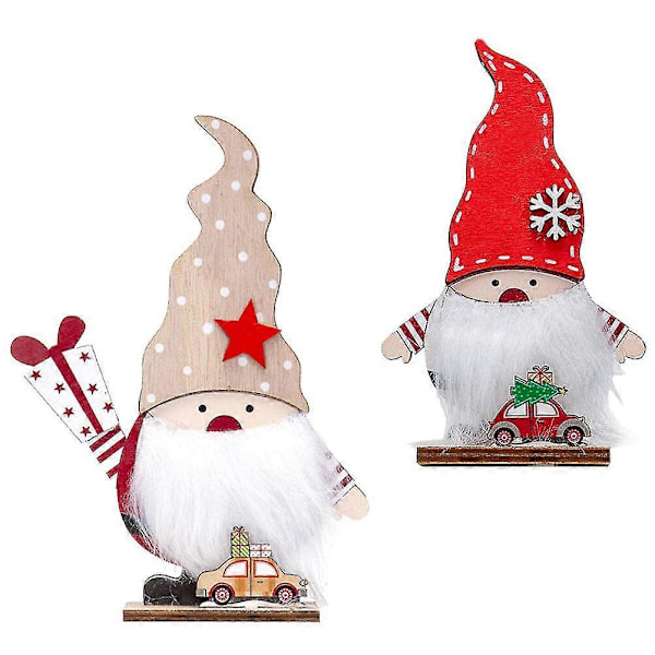 2 st Julbordsgnomdekorationer Bordsgnomskyltar för middagsbjudning