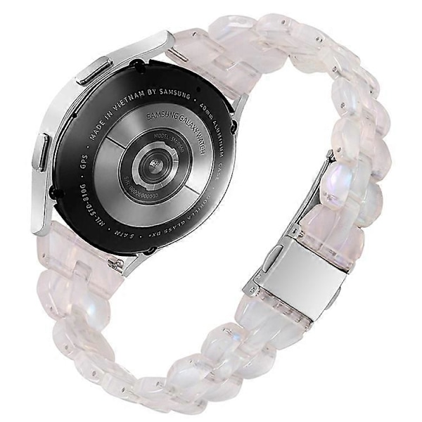 Kompatibel med Samsung Galaxy Watch 5 Active 40mm / 44mm / Watch 5 Pro 45mm / Watch 42mm Resin Rem 20mm Armbånd White