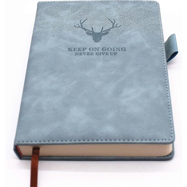 Klassisk Linjeret Notesbog Hardcover Dagbog Perfekt til Kontor Hjem Skole Forretning Skrivning og Noter (Lyseblå)