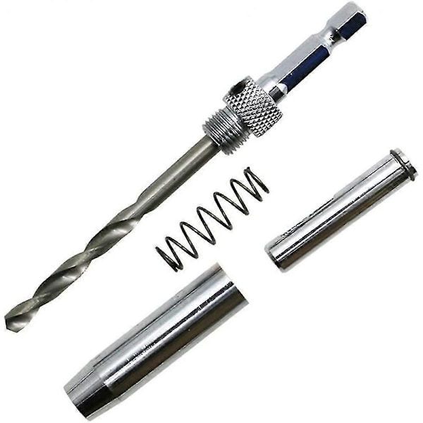 8 Delar Centreringsborrsats Med Automatisk Centerpunch, Självcentrerande Gångjärnsborr Hålslagare Träbearbetningsverktyg För 1/4'' Möbel Dörr ZNO