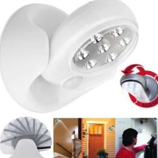 360 Graders Rotation LED Rörelsesensor Aktiverad Lampa Inomhus Utomhus Uteplats Lampa hy