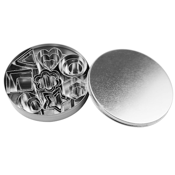 24 stk Mini Kakeform Rustfritt Stål Geometri Leirekutter DIY Keramisk Keramikk Polymer Leire Øredobber Kutteform Verktøy-fg