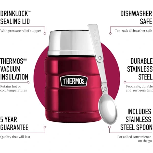 Stainless King Madkasse, 500 ml Kapacitet - Elegant Multifunktionel Flaske til Daglig Madlavning - Holdbart Rustfrit Stål