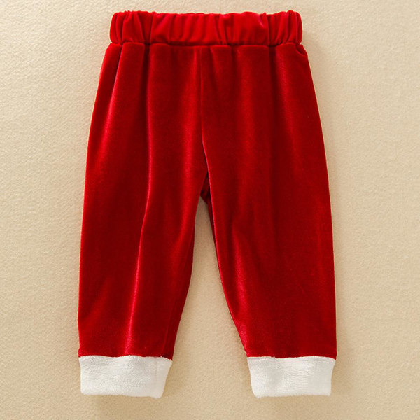 Jul Nyfödd Baby Toddler Tomtekläder Huvkappa + Långärmad Romper + Byxa Set Fest Xmas Kläder Kostympresent 18- 24 Months