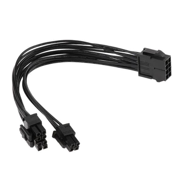 24CM CPU-virtajohdon jatkokaapeli 8P naaras - 8Pin uros + Atx4pin-sovitin