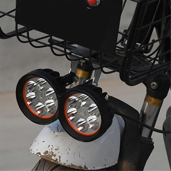 Elektrisk Scooter LED Frontlykt Lampe Super Sterk Scooter 6 LED Tåkelys Arbeidslys 12-