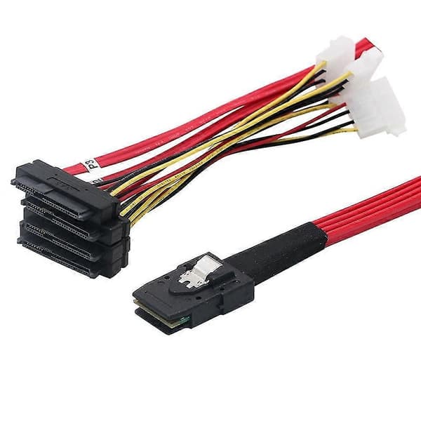 Mini SAS 36 Pin SFF8087 till 4 SAS 29 Pin SFF8482 Intern Kabel