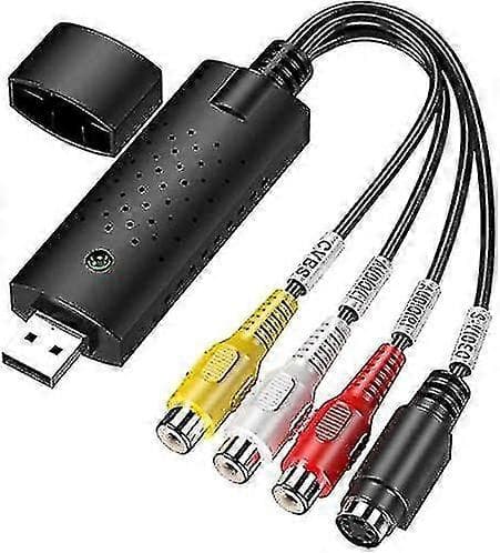 Vhs til digital konverter videooptagelseskort konverter adapter, Vhs til digital Usb Grabber understøtter Ntsc Pal Secam Usb 2.0 videoadapter med Vedio Audio