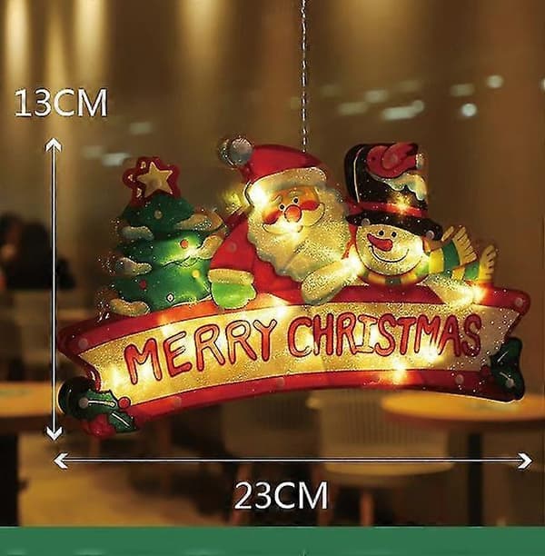 Sett med 6 Julevindusdekorasjonslys, Julevinduslysgirlander, Julelys Christm
