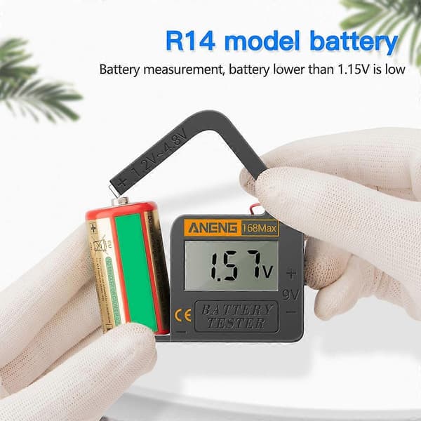 Universal Batterilader Kontrollør 168Max Digital Litium Batteritest for AA AAA