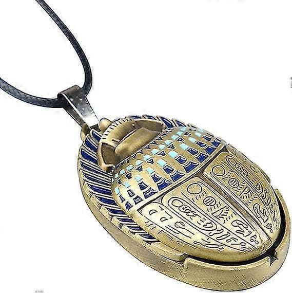Månhalsband Egyptisk Skarabé Kompass Hänge