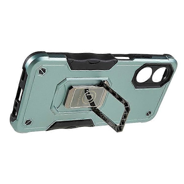 Kompatibelt Skal för Oppo A17 4G Anti-drop, PC + TPU Skyddsskal med Ringstativ Green