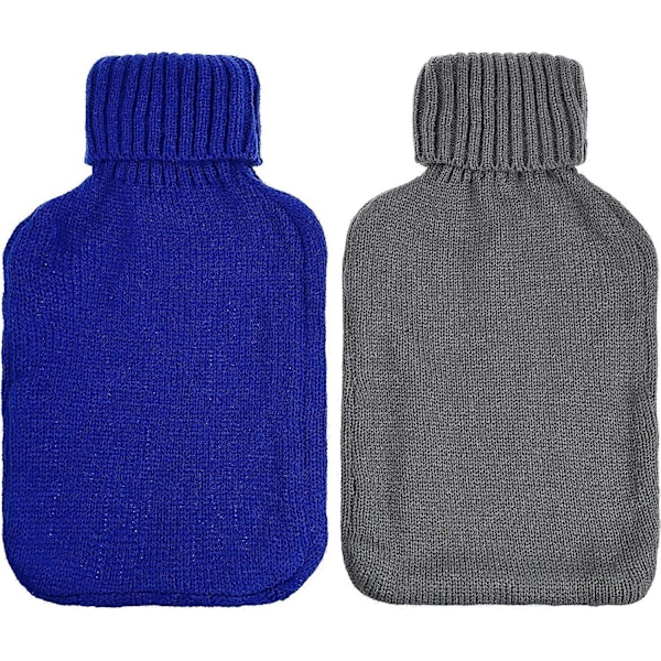 2-pack Stickat Överdrag för 2L Varmvattenflaska, Endast Överdrag