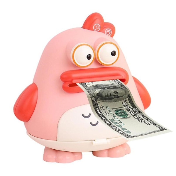 Pankki lapsille sarjakuva söpö ankka kolikkopankit toivottavaa & amp; Talletettavan rahan säästölaatikko suurella halkaisijalla talletuksen avaussynttärit Pink