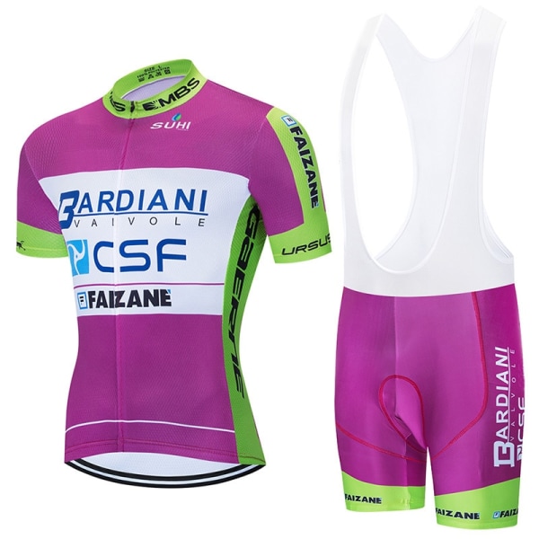 Team BARDIANI-CSF Pyöräilypaita Lappusetit Pyörävaatteet MTB Uniform Maantiepyöräpaita Kesä Miesten Lyhyt Maillot Puku Urheilusarja multi XXL