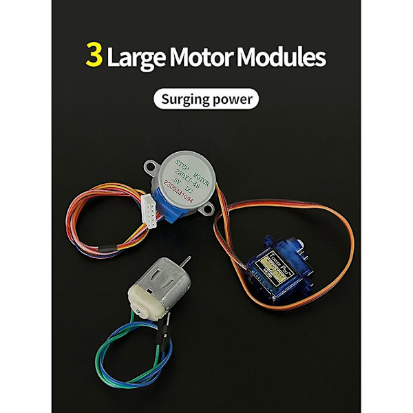 Super startpakke for SET R3 Breadboard / Stepmotor / SG90 Servo / 1602 LCD
