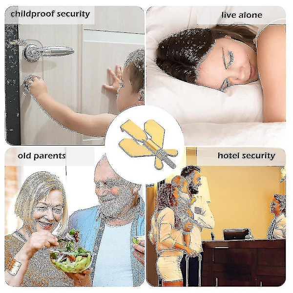 2 st Bärbara Dörrlås Hem Säkerhet Dörrlås Rese Låsning