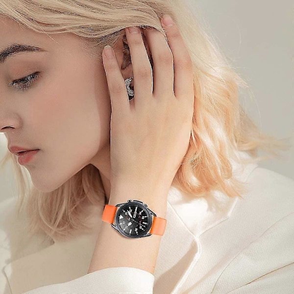 22mm urremærke til Samsung Galaxy Watch 3 45mm/Gear S3 Frontier/Classic, Silikon 22mm urremme med hurtigudløsning til kvinder og mænd