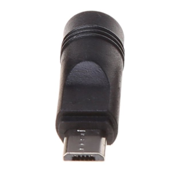 5 stk. 5,5x2,1 mm hunstik til Micro USB hanstik til DC strømstikadapter