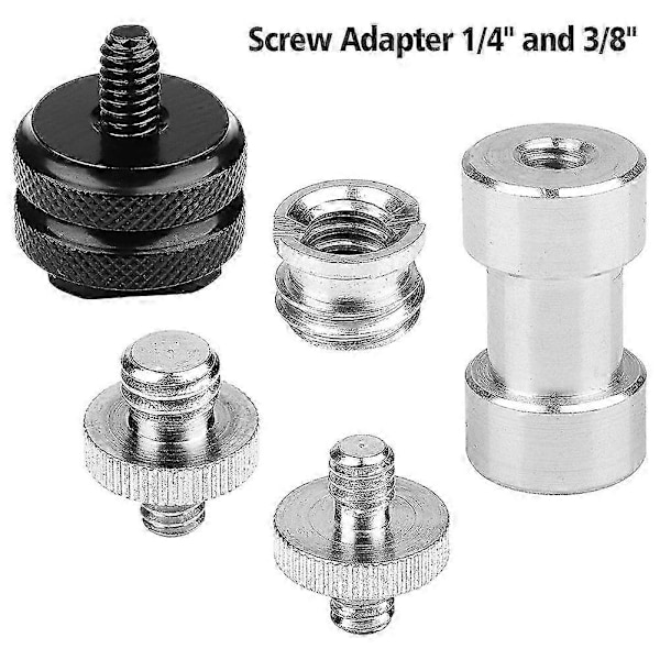 22-pack Kamerakonverteringsskruv, 1/4 till 3/8 Skruvadapter, 1/4 till 1/4 Skruvadapter, för Kamerastativ