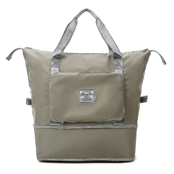 Kuivan ja märän erotuslaukku Suurikapasiteettinen taitettava matkalaukku Vedenpitävä laukku grey