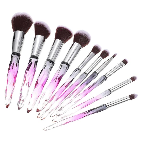 Makeup Børstesæt Professionelt Makeup Kit Til Kvinder Daglig Brug Lilla Gradient 10 stk. Blending