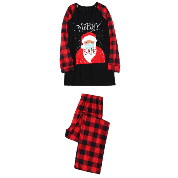 Jul familj matchande pyjamas set tomte rutigt printed pyjamas hem kläder för vuxna män kvinnor bebisar barn Men S