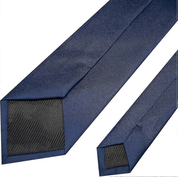 Ensfarvet slips herre slips til forretning og bryllupsfest Navy Blue
