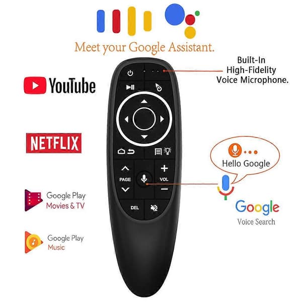 Mini Fly Air Mouse G10S Pro Röststyrning 2.4G Trådlös för Android Fjärrkontroll