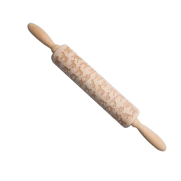 Söt Kavel Bambu Bakverktyg För Julklapp Hundmönster 35x4,5x4,5cm Pizzabakning 1-pack