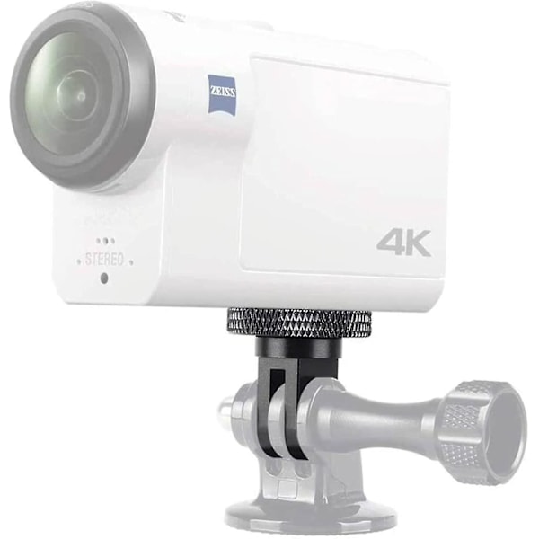 Tripod Adapter Kamera Mount Tilbehør Aluminium Adapter Montering af Kameraer Til For Gopro Mount Og Andre Action Kameraer (2 Stykker, Sort)