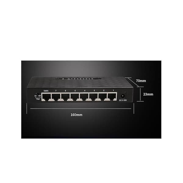 8-ports Ethernet Smart Switch Høj Ydeevne 1000mbps Netværk Switch Rj45 Hub Internet Injector E