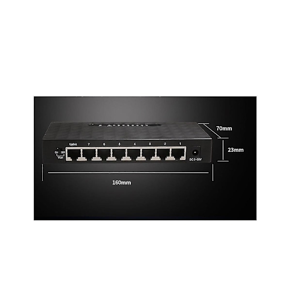8-porttinen Ethernet Smart Switcher High Performance 1000mbps Verkkokytkin Rj45 Hub Internet Injector E