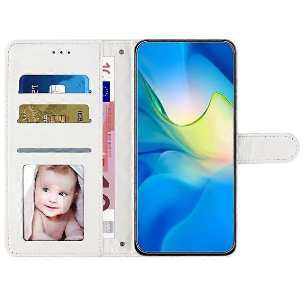 Kompatibel med Oppo A79 5G / A2 5G Læder Etui Wallet Folio Flip Mobiltelefon Cover Beige