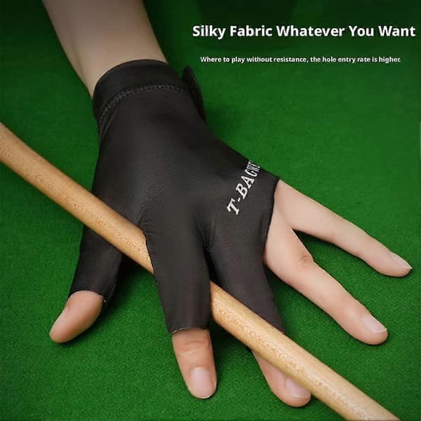 Professionelle tre-fingrede billardhandsker til venstrehånds snookerhandsker/O5D7 Left hand black 1pcs