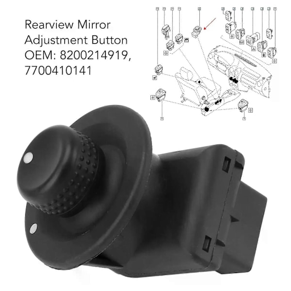 Auton ulkopuolen sivupeilin säätönuppi 8200214919 Kangoo-malleille Opel VIVARO A 2001-2014 7700410141