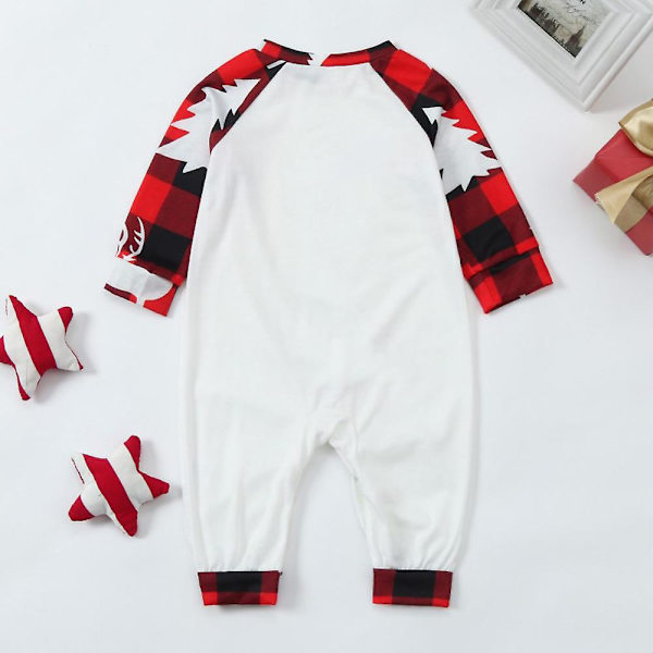 Hyvää joulua Perheen ruudullinen print Pyjamas Lounge Wear Baby 6-9 Months