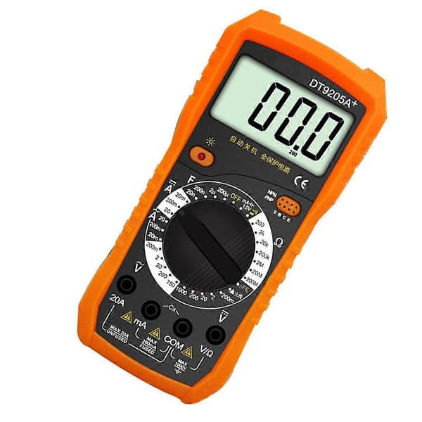 Bærbar digital multimeter med plastmateriale, spenningsmåling og ohm-testing for teknikere 1 sett