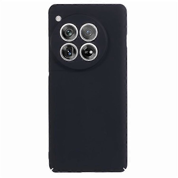 Kompatibelt Skal för OnePlus 12 5G - Hudliknande Gummerad PC Stöttåligt Mobilskal Black