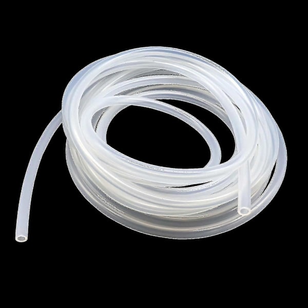 Silikoneslange - 5 mm indvendig diameter x 8 mm udvendig diameter, længde 8 meter, fødevaregodkendt fleksibel slange, til pumpeoverførsel