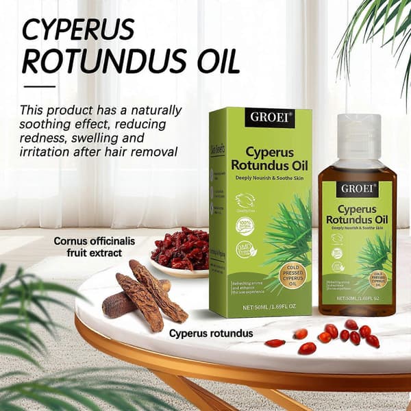 1/2/3x Cyperus Rotundus Olie til Reduktion af Kropshårvækst 3pcs