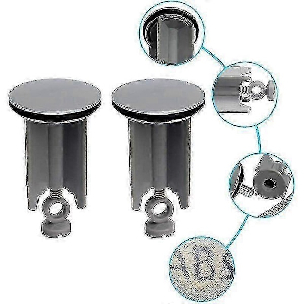Justerbara Universal Avloppsproppar för Handfat 40mm Rostfria Stoppar för Diskho och Tvättställ med Universal Passform Edition d