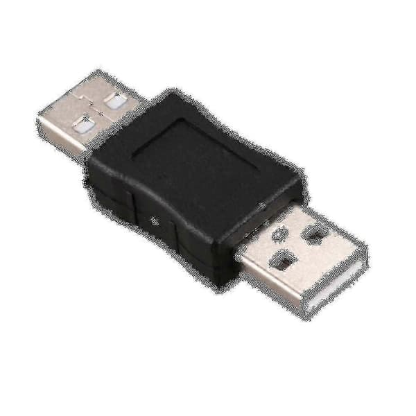 2x Usb A Han Til Han Stik Adapter Sort