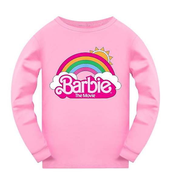 Barbie Print Barn Flickor Set Pink 7-8 Years