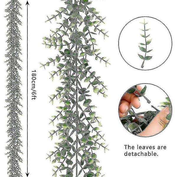 5-pack 9 m Konstgjord Eukalyptus Kompatibel Bröllopsbordsbakgrund Båge
