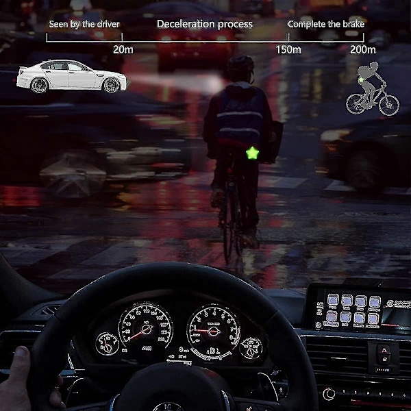 26 st Säkerhetsreflexhängen, reflexhängen för barn, stjärnformade säkerhetsreflexer för skolväska, ryggsäck, cykling, promenader, löpning (13 färger)