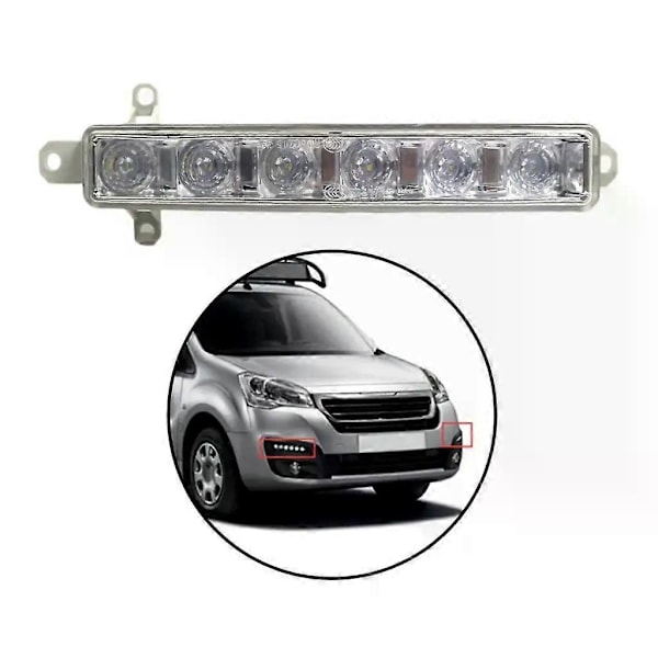 LED Kjørelys Tåkelys for Peugeot Partner Tepee 2008-