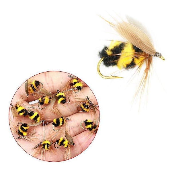 LOT 10 Skum Humlebi Nymfe Ørredfluer Fluefiskeri