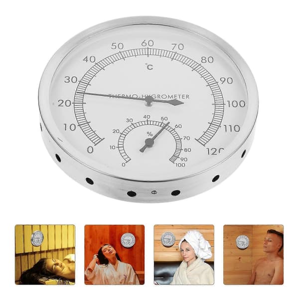 Praktisk bastu-termometer 2-i-1 bastu-hygrotermometer ångbastu bastu-termometer hygrometer